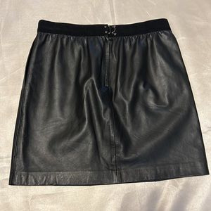 Black Leather Mini Skirt Loft Lined🎈